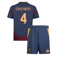 Camisa de Futebol AS Roma Bryan Cristante #4 Equipamento Alternativo Infantil 2024-25 Manga Curta (+ Calças curtas)